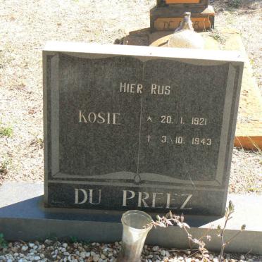 PREEZ Kosie, du 1921-1943