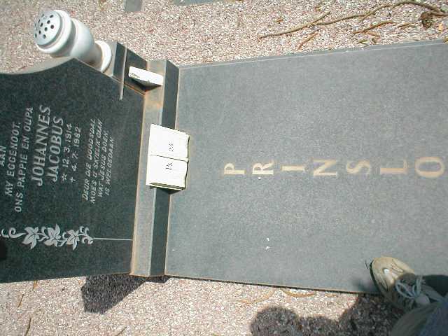 PRINSLOO Johannes Jacobus 1914-1982