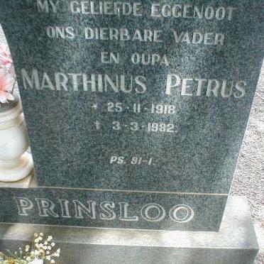 PRINSLOO Marthinus Petrus 1918-1982