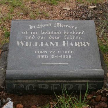 ROBERTS William Harry 1880-1958