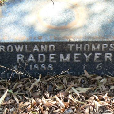 RADEMEYER Rowland Thompson 1888-1978