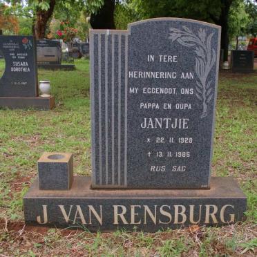 RENSBURG Jantjie,  J. van 1928-1985