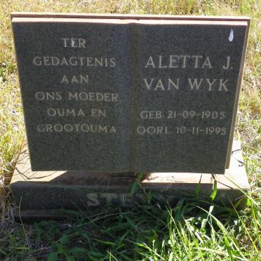 STEYN Aletta J., VAN WYK 1905-1995