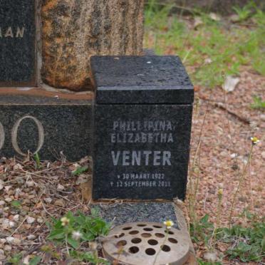 VENTER Phillipina Elizabetha 1922-2011