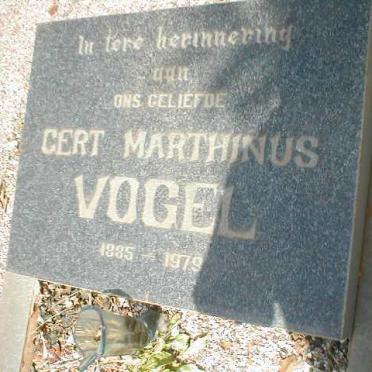 VOGEL Gert Marthinus 1885-1979