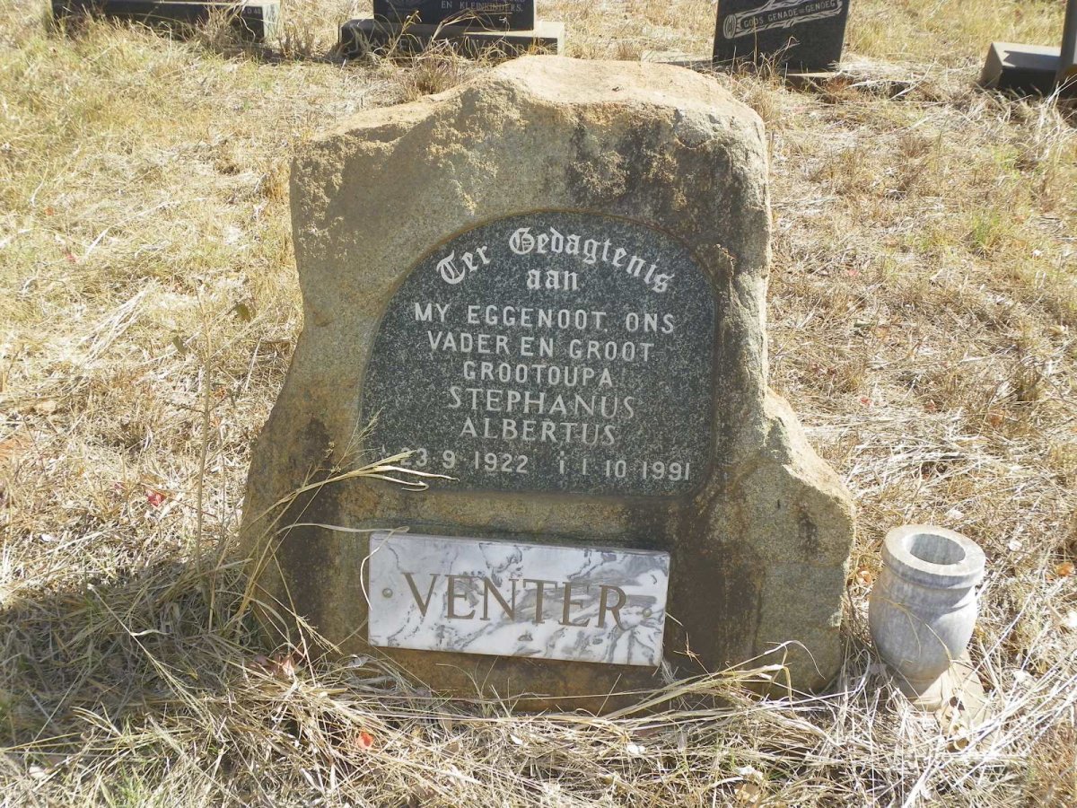 VENTER Stephanus Albertus 1922-1991