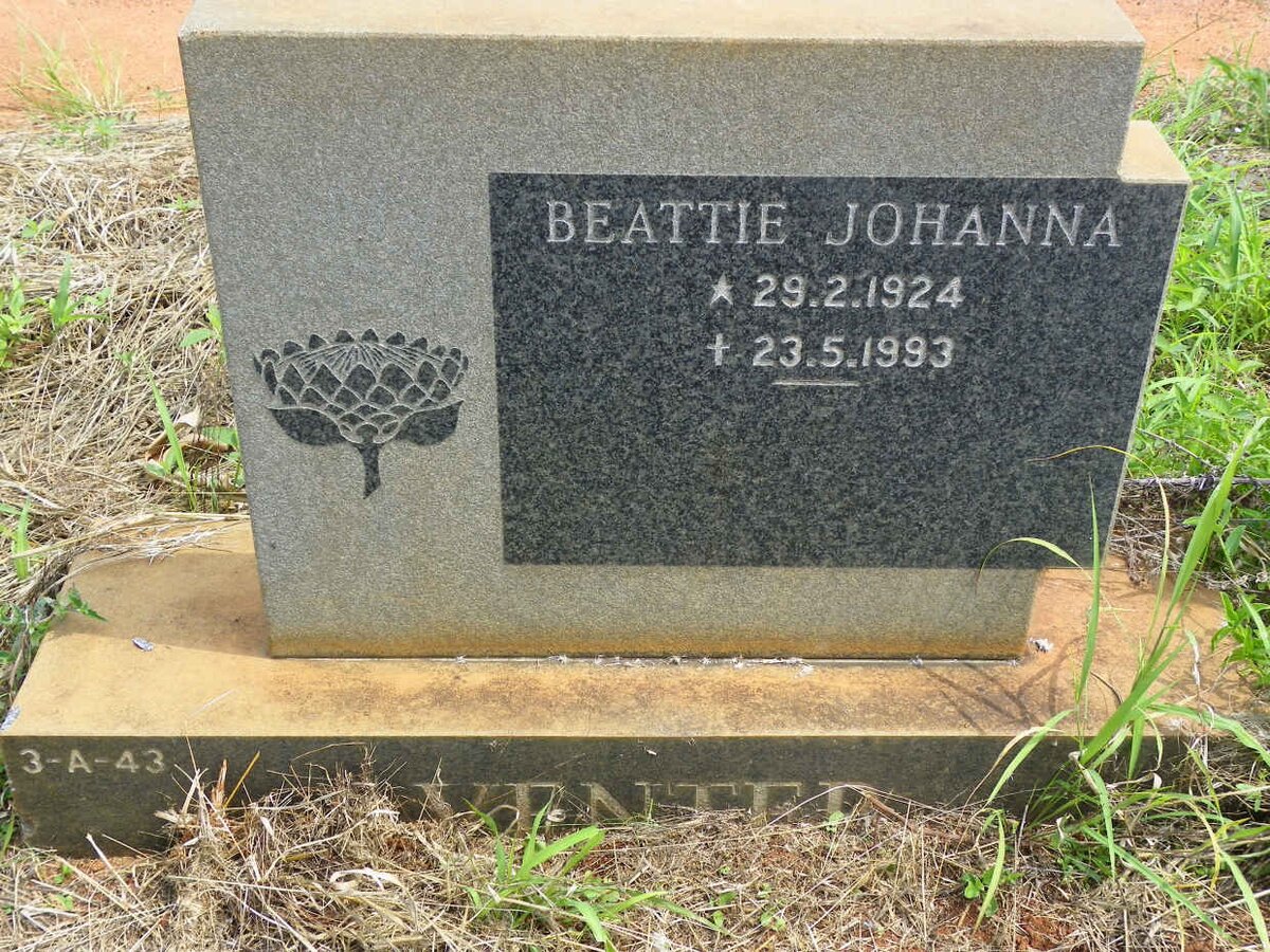 VENTER Beattie Johanna 1924-1993