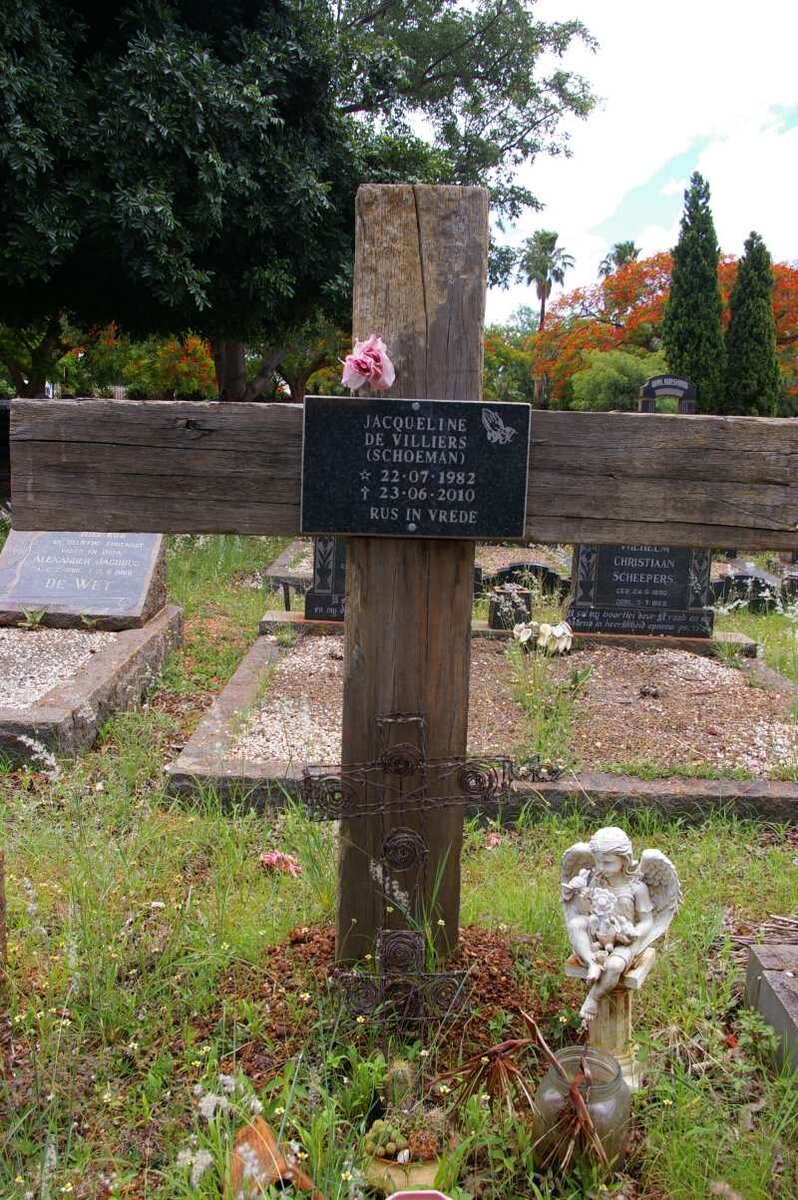 VILLIERS Jacqueline, de nee SCHOEMAN 1982-2010
