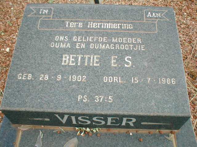 VISSER Bettie E. S. 1902-1986