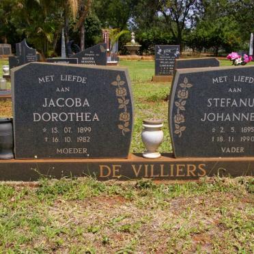VILLIERS Stefanus Johannes, de 1895-1990 &amp; Jacoba Dorothea 1899-1982