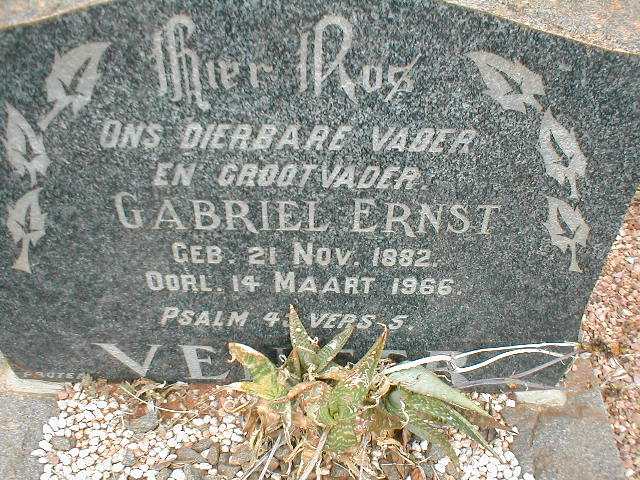 VENTER Gabriël Ernst 1882-1966