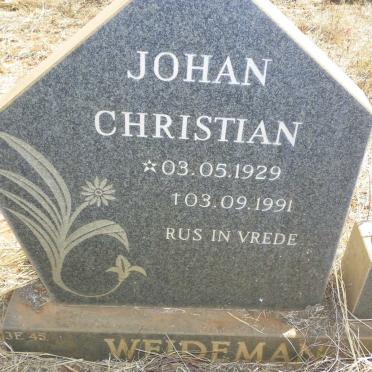 WEIDEMAN Johan Christian 1929-1991