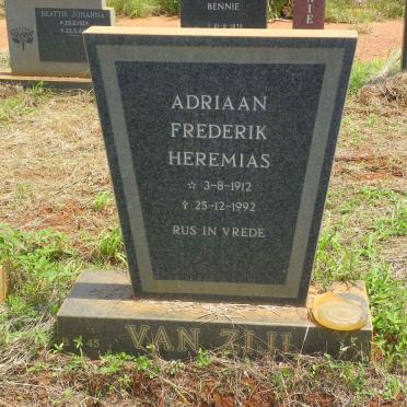 ZIJL Adriaan Frederik Heremias, van 1912-1992