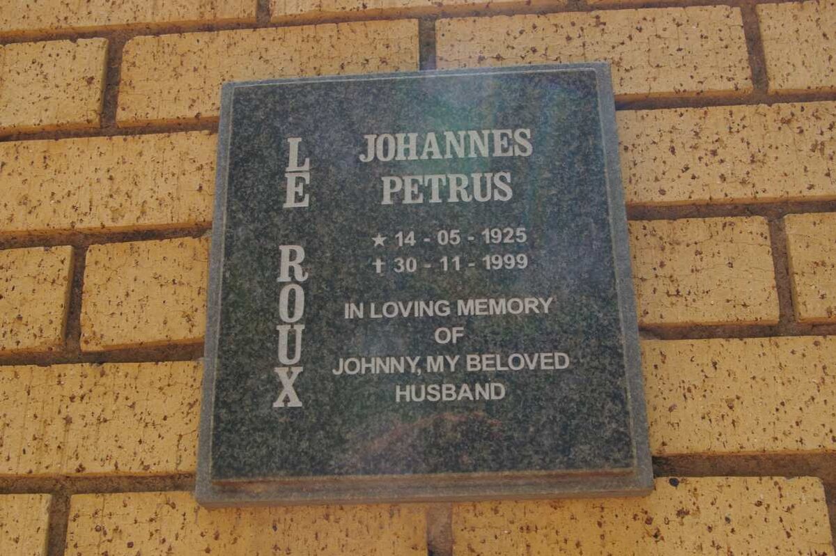 ROUX Johannes Petrus, le 1925-1999