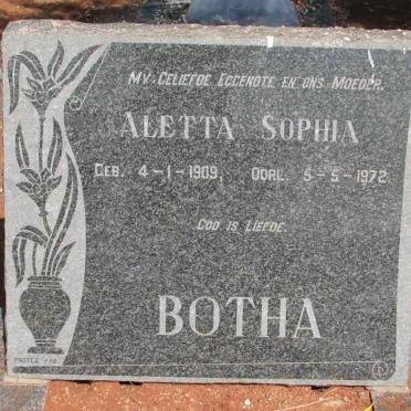 BOTHA Aletta Sophia 1909-1972