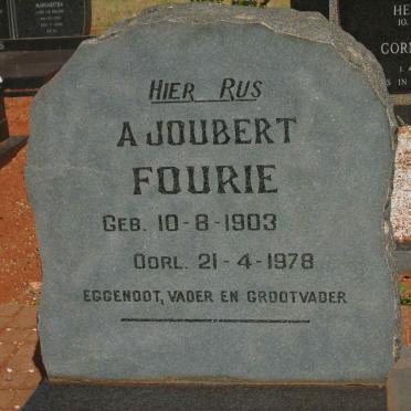 FOURIE  A. Joubert 1903-1978
