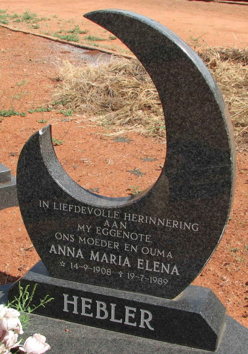 HEBLER Anna Maria Elena 1908-1989