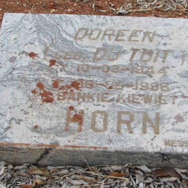 HORN Doreen nee DU TOIT 1944-1996