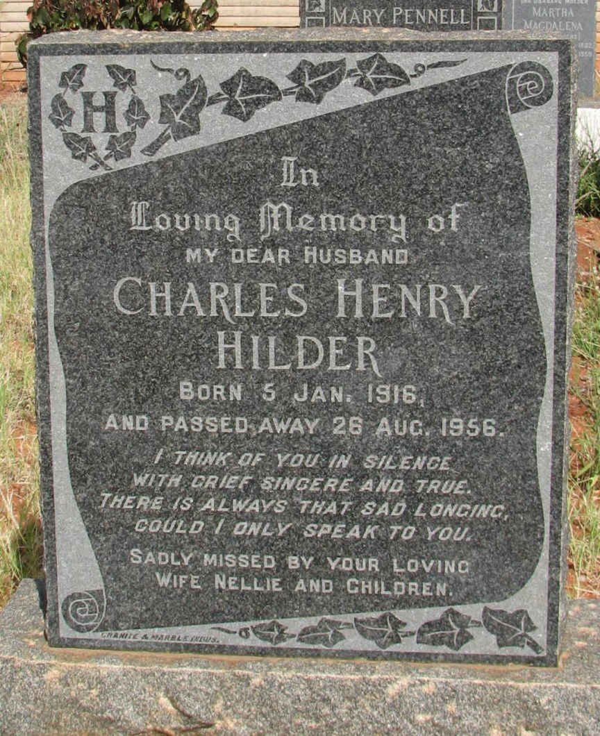 HILDER Charles Henry 1916-1956
