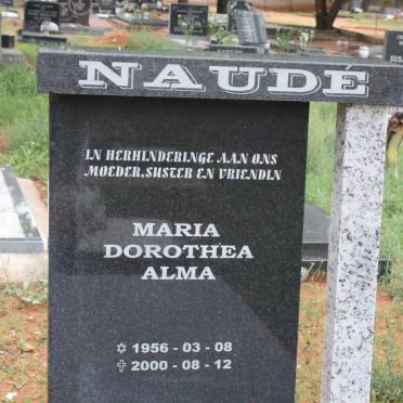 NAUDÈ Maria Dorothea Alma 1956-2000