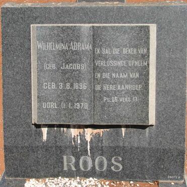 ROOS Wilhelmina Abrama nee JACOBS 1896-1970