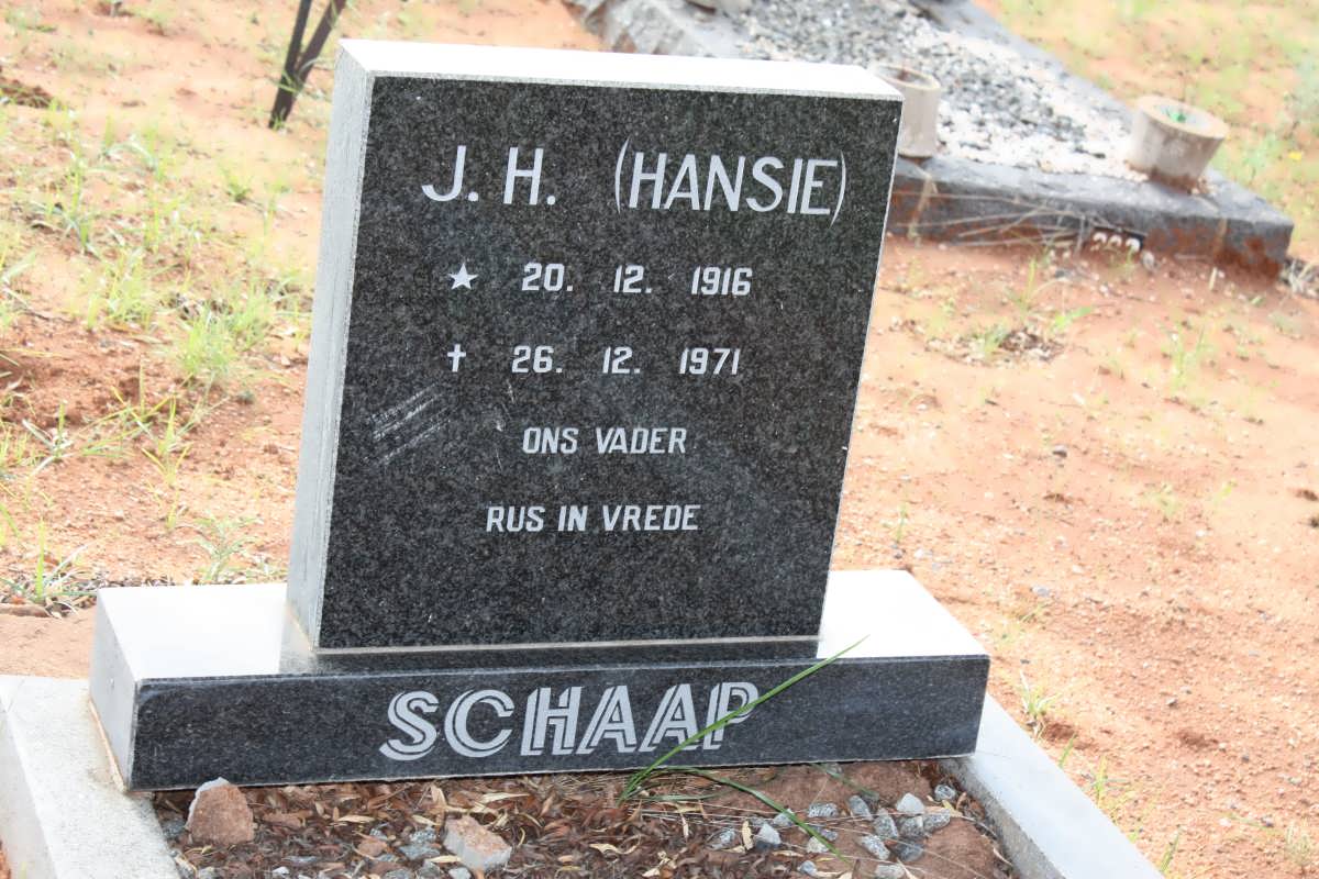 SCHAAP J.H. 1916-1971