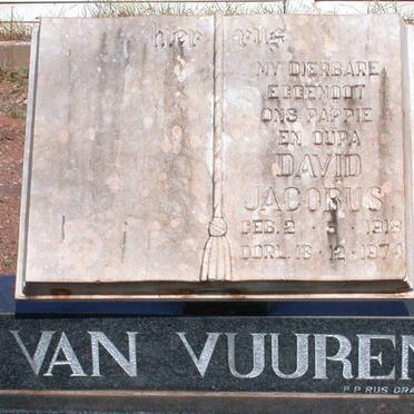 VUUREN David Jacobus, van 1918-1974