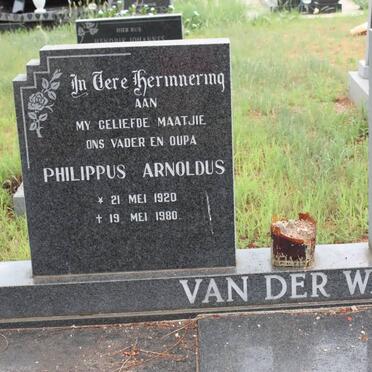WALT Philippus Arnoldus, van der 1920-1980