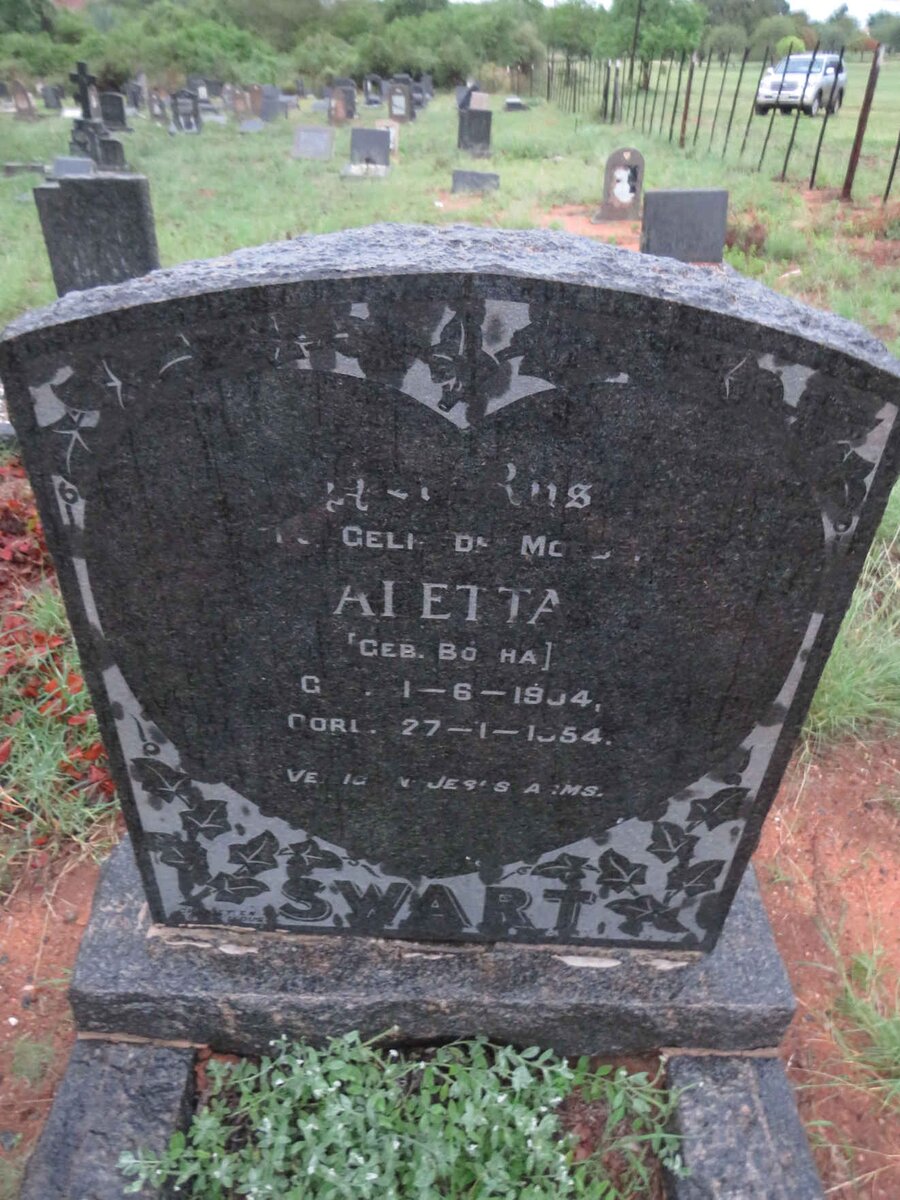 SWART Aletta nee BOTHA 1904-1954