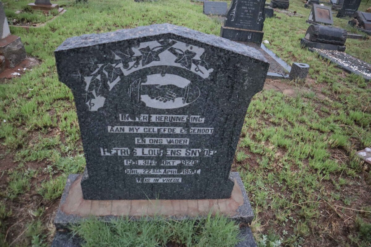 SNYDERS Petrus Lourens 1920-?