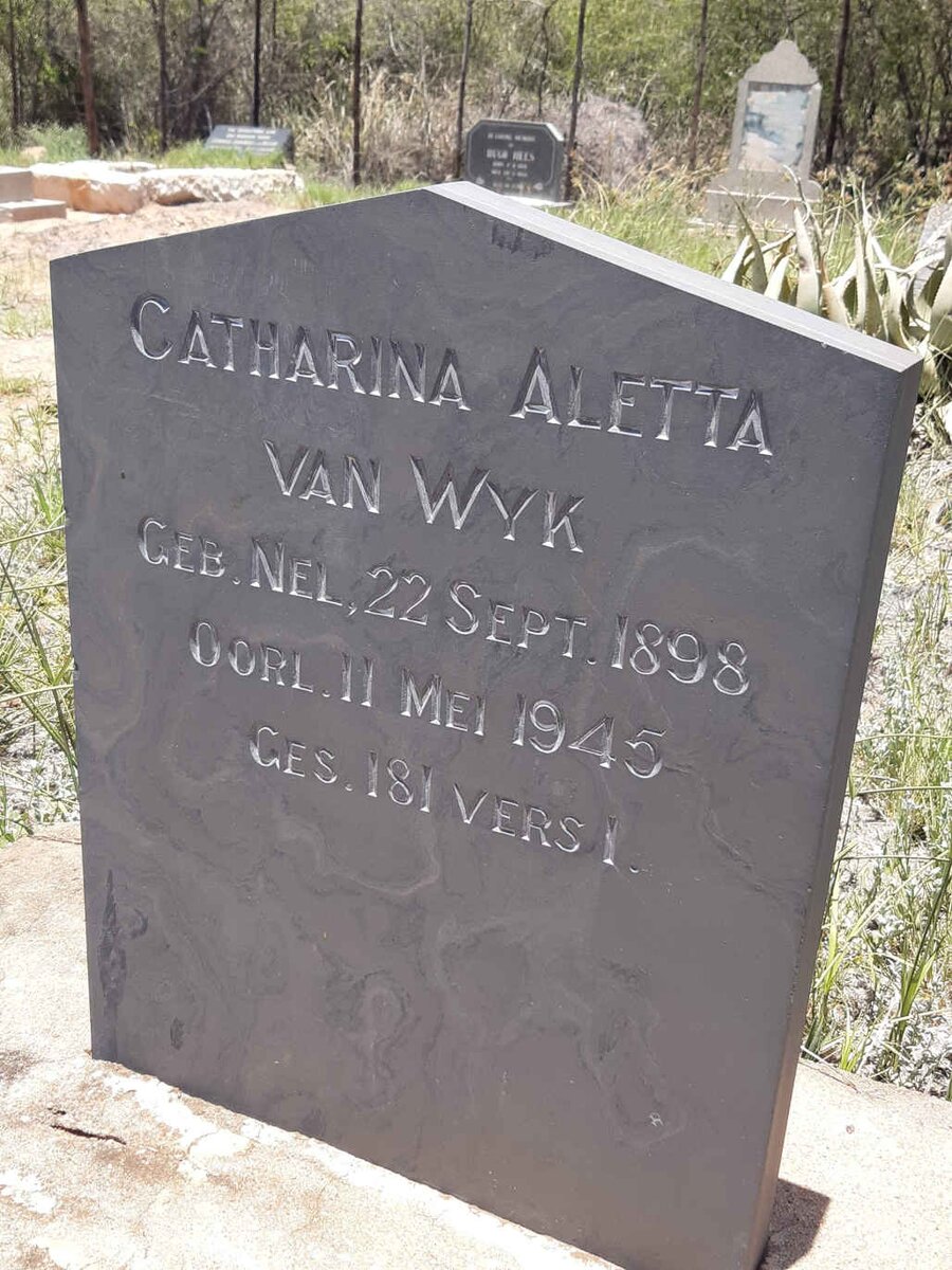 WYK Catharina Aletta, van nee NEL 1898-1945
