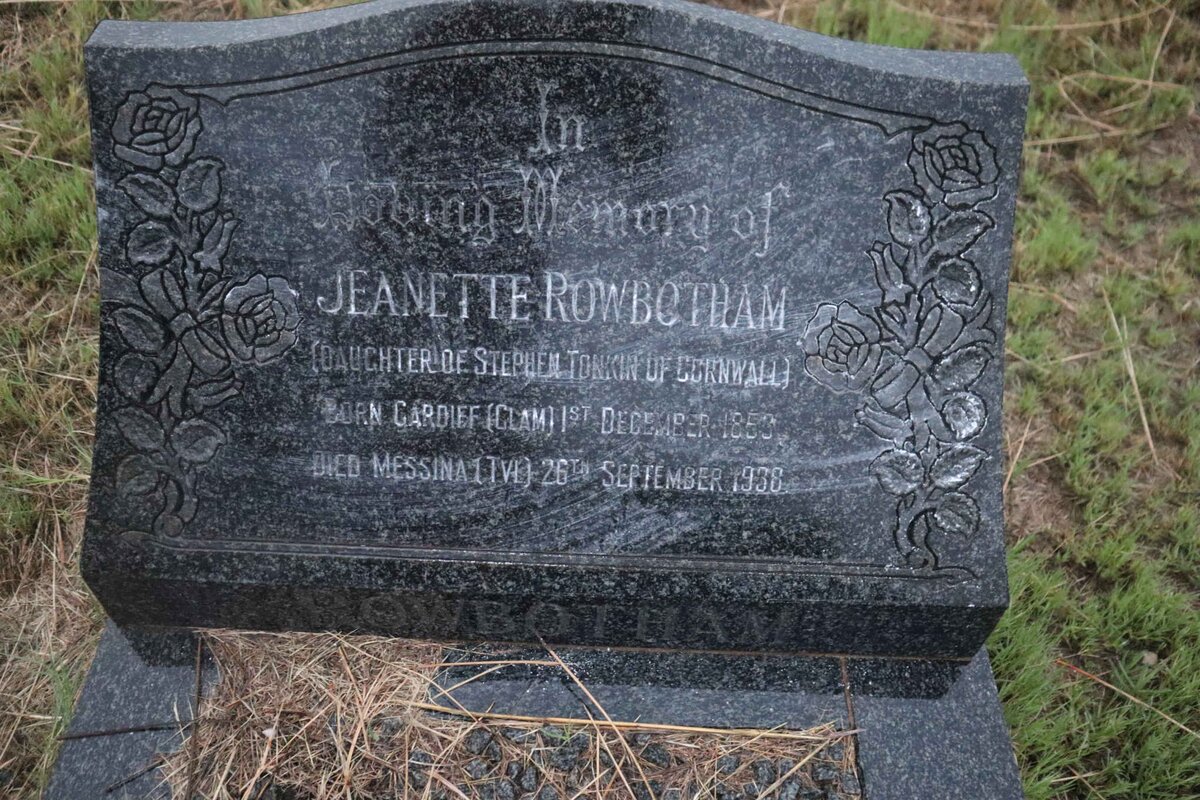 ROWBOTHAM Jeanette nee TONKIN 1853-1938
