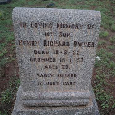 DWYER Henry Richard 1932-1953