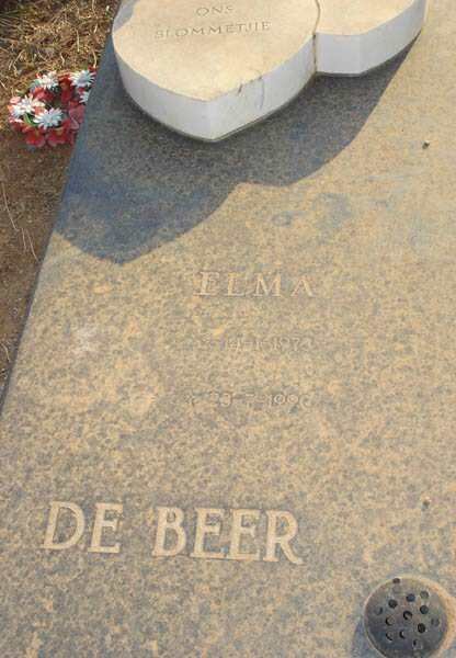 BEER Elma, de 1973-1990 :: DE BEER Matthys Nicolaas 1940-2007