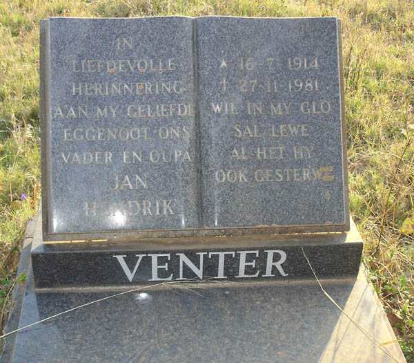 VENTER Jan Hendrik 1914-1981