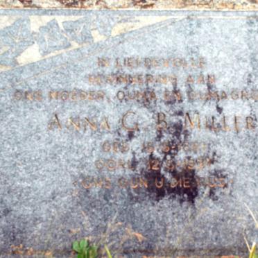 MILLER Anna G.B. 1881-1974