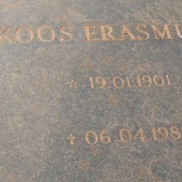 ERASMUS Koos 1901-1989