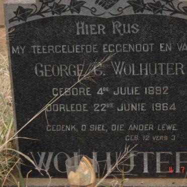 WOLHUTER George C. 1892-1964