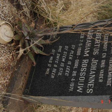 ROSSOUW Albertus Johannes Abraham 1900-1971