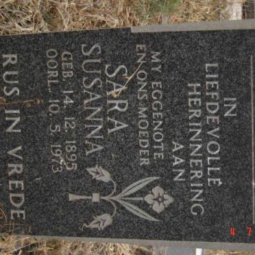 KRUGER Sara Susanna 1895-1973