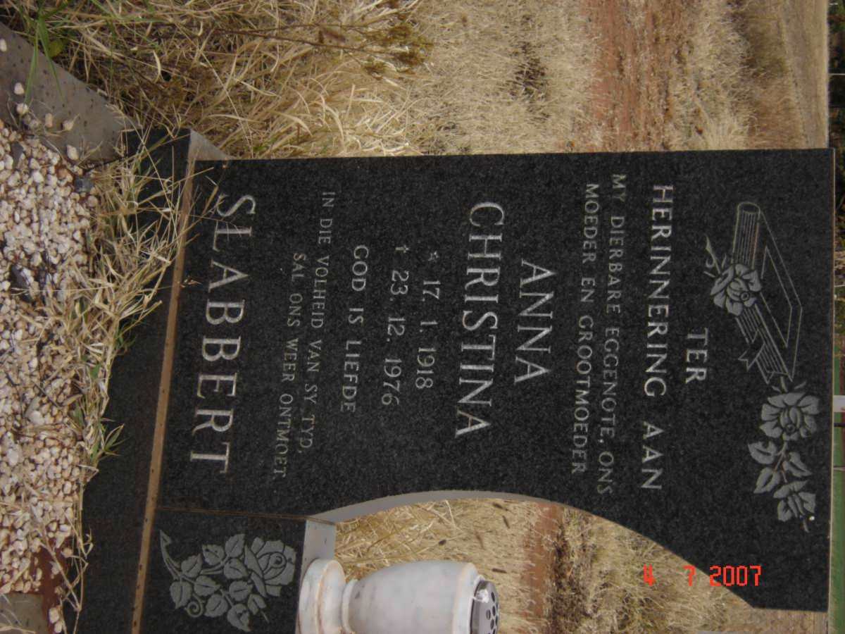 SLABBERT Anna Christina 1918-1976