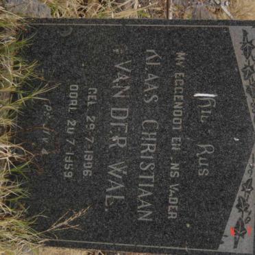 WAL Klaas Christiaan, van der  1906-1959