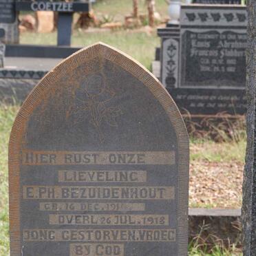 BEZUIDENHOUT E.P.H. 191?-1918