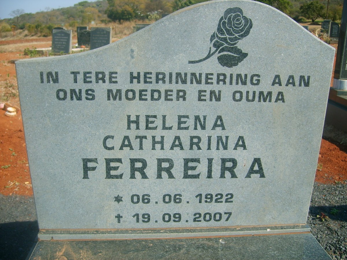FERREIRA Helena Catharina 1922-2007