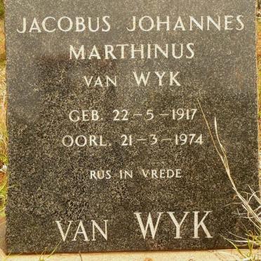WYK Jacobus Johannes Marthinus, van 1917-1974