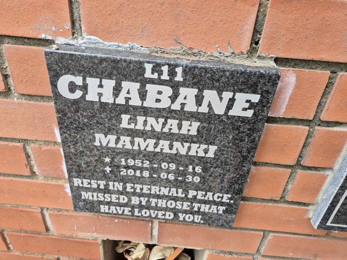 CHABANE Linah Mamanki 1952-2018