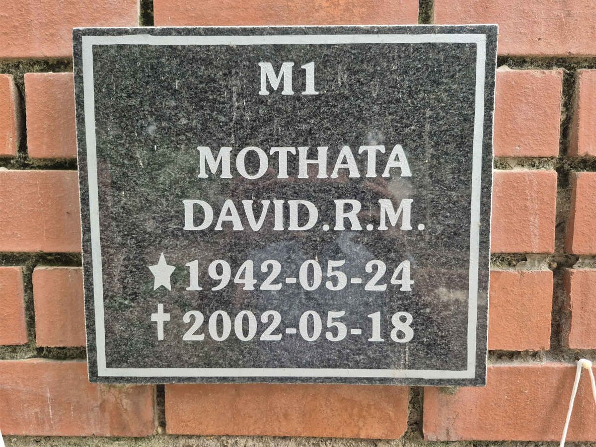 MOTHATA David R.M. 1942-2002