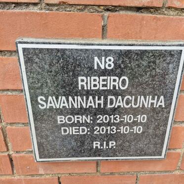 RIBEIRO Savannah Dacunha 2013-2013