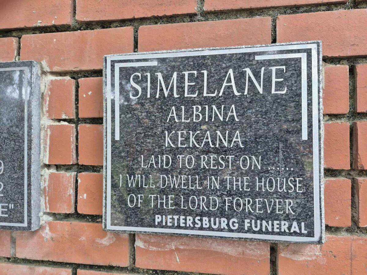 SIMELANE Albina Kekana ?