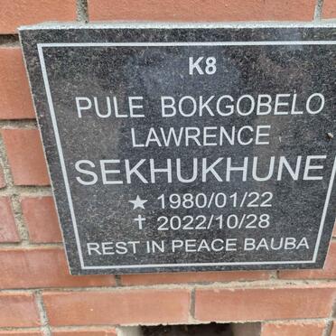 SEKHUKHUNE Pule Bokgobelo Lawrence 1980-2022